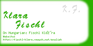 klara fischl business card